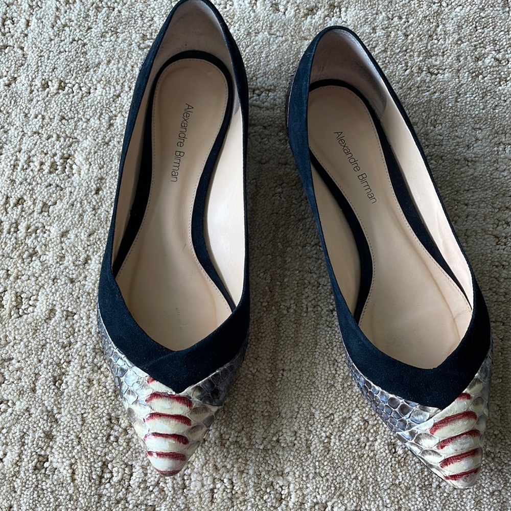 Designer Genuine Python And Suede Flats. Very Cle… - image 1